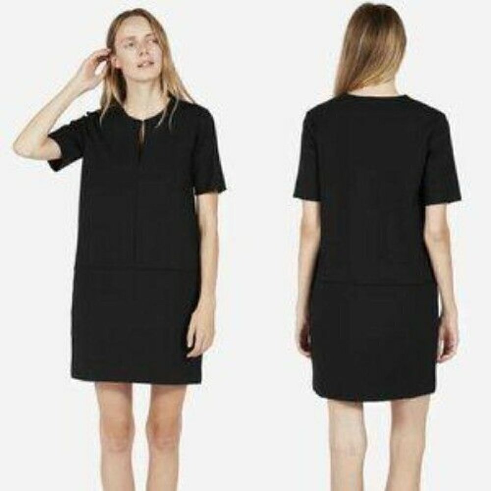 Abercrombie & Fitch Women's Size Medium Short Sleeve Ponte Shift Dress Black